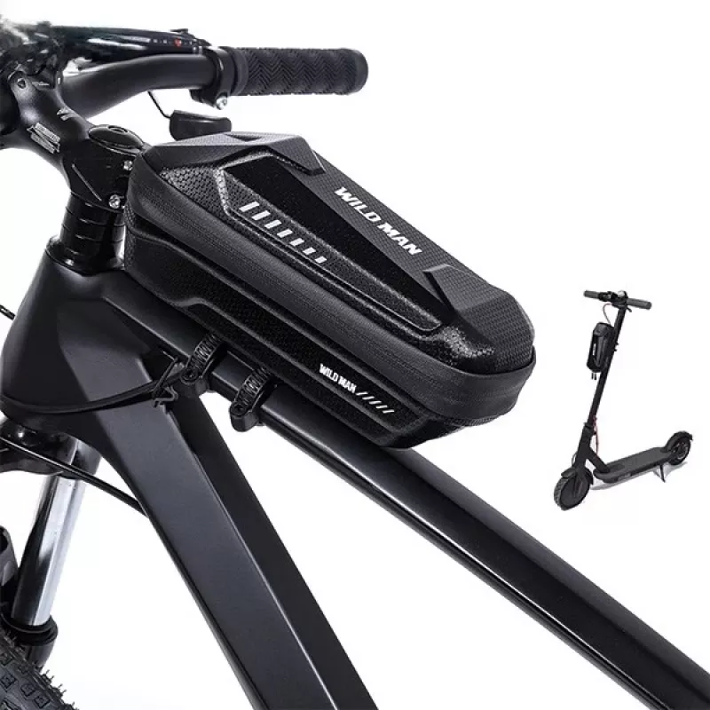 WILDMAN XS5 Frame Bag Black – Bicycle Top Tube Phone Pouch