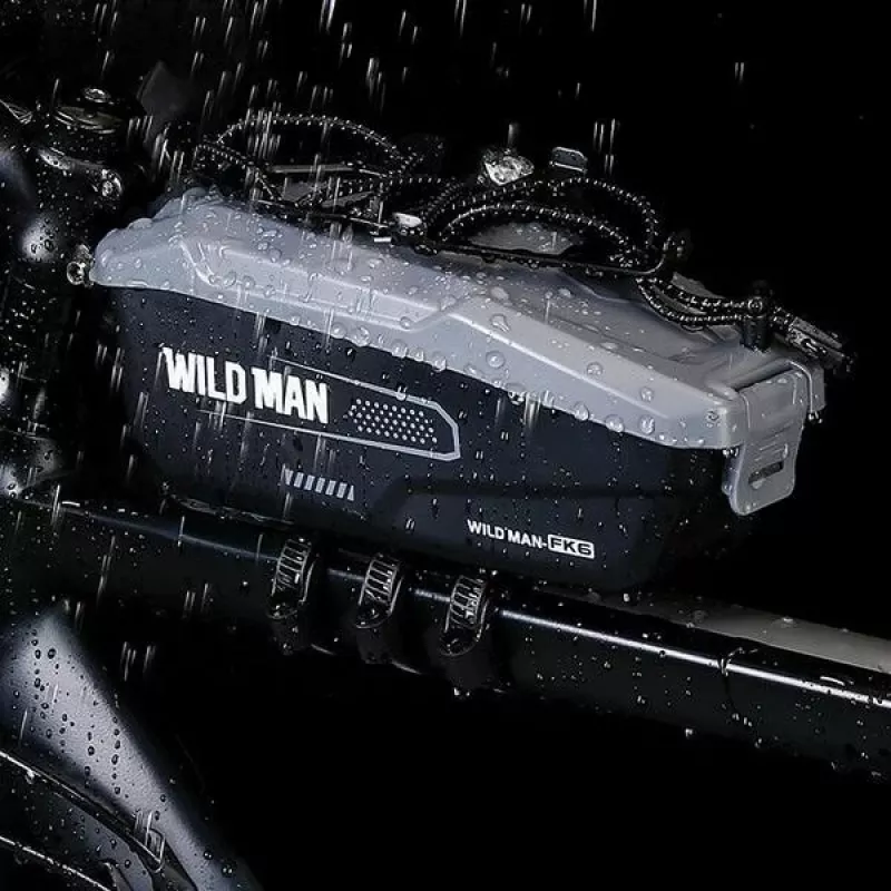 WILDMAN FK6 Bicycle Frame Bag Grey-Black