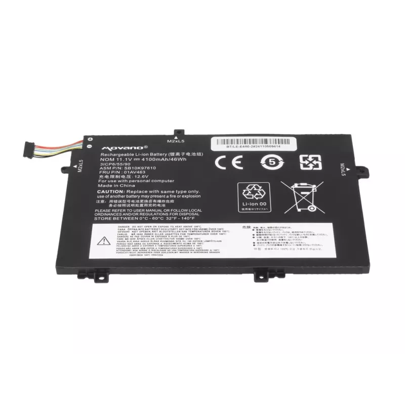 MOVANO Aku 01AV463 SB10K97610 Lenovo L480 L490 L580 L590 L14 L15 jaoks - 4100 mAh (46 Wh)