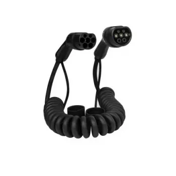 DEFENZO Spiro AC7 7m Type 2 EV Charging Cable 32A 3-Phase 22kW Black