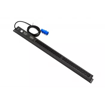 APC 0U SMART PDU, IEC 60309 16A/250V Plug, 18xC13 10A/250V Sockets, 6xC19 16A/250V, 16A