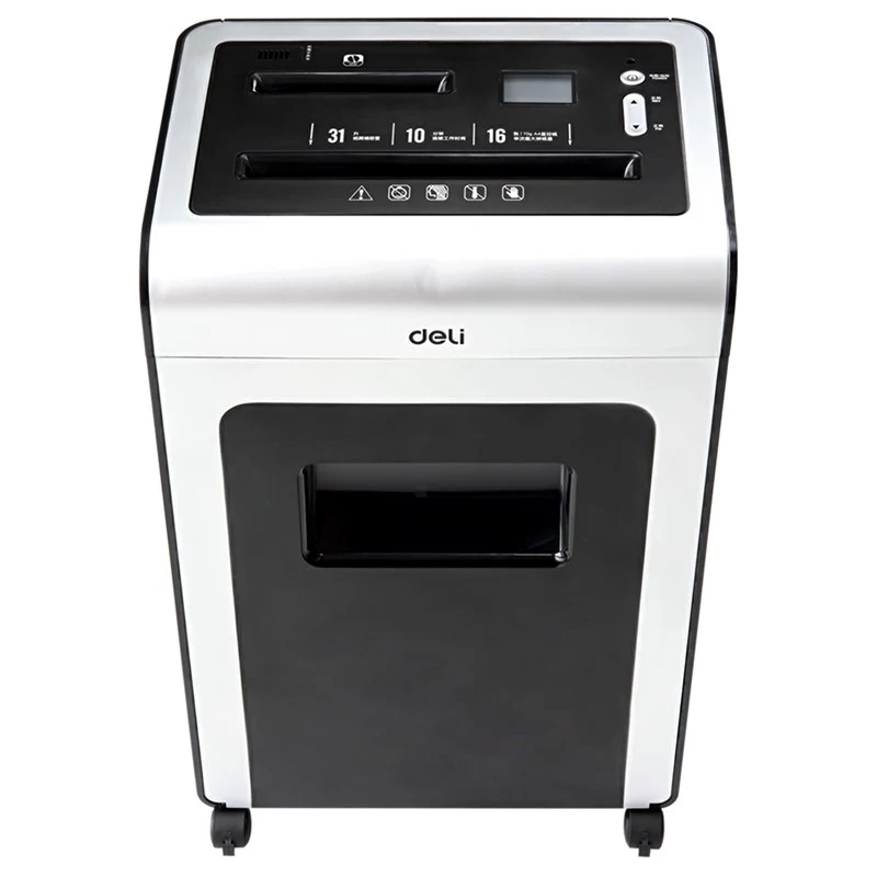 DELI E9917EU ristlõikeline paberipurustaja, 10 lehte, 20L, must