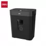 Deli ET023 ristlõikeline paberipurustaja, 10 lehte, P-4 turvalisus, 17L prügikast, must