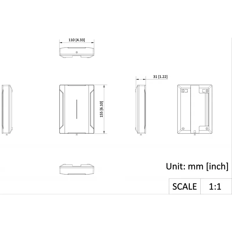 Hikvision DS-PM501Z8T4 8-kanaliline toiteplokk 12VDC 5A akutoitega