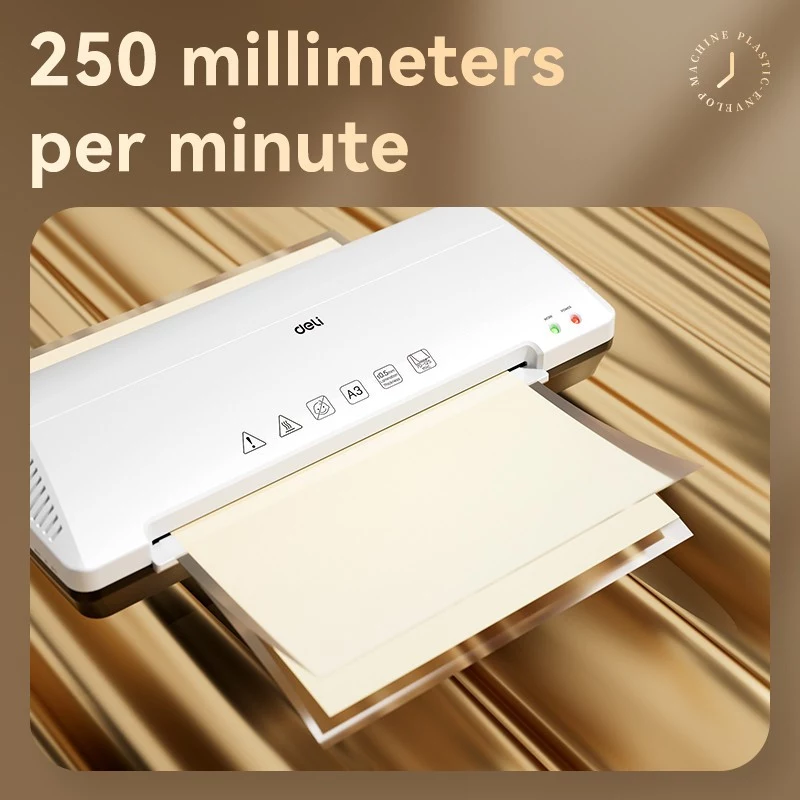 DELI Office Laminator ET105 A3 - Kuum ja külm, 2 rulli, 125 mikronit