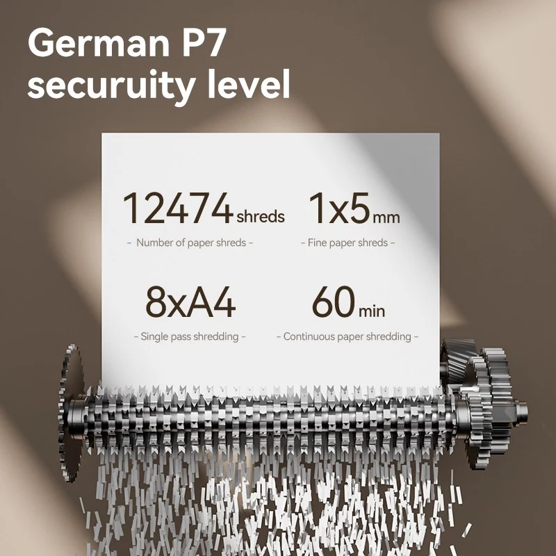 Deli ET058 ristlõikeline paberipurustaja, 6 lehte, P-4, 10 L