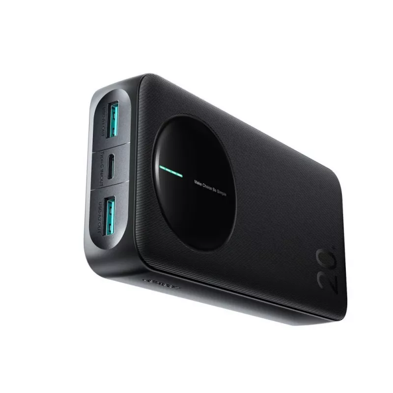Powerbank Joyroom JR-PBF14 Pro 22.5W 20000mAh digitaalse ekraaniga 2x USB-A 1x USB-C - Must