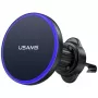 USAMS Magnetiline õhutusava autohoidik nutitelefonidele, 360° pöörlemine, must