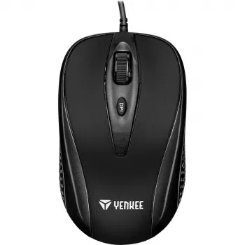 YENKEE YMS 1025 BK QUITO USB-juhtmega hiir, optiline, 1000 DPI, 4 nuppu, must