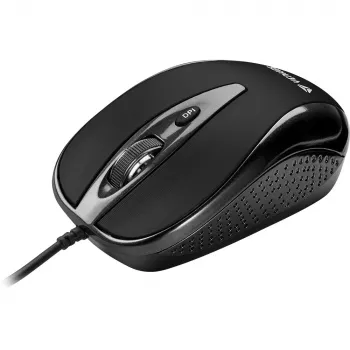 YENKEE YMS 1025 BK QUITO USB-juhtmega hiir, optiline, 1000 DPI, 4 nuppu, must
