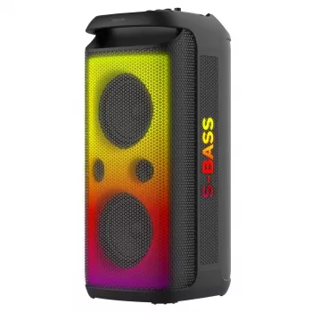 SENCOR Partycon CORE Power 140W Portable Bluetooth Speaker with TWS, IPX4, RGB LED, Karaoke, Black