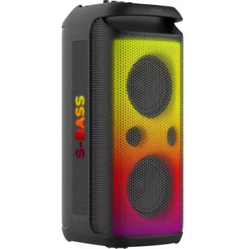 SENCOR Partycon CORE Power 140W Portable Bluetooth Speaker with TWS, IPX4, RGB LED, Karaoke, Black