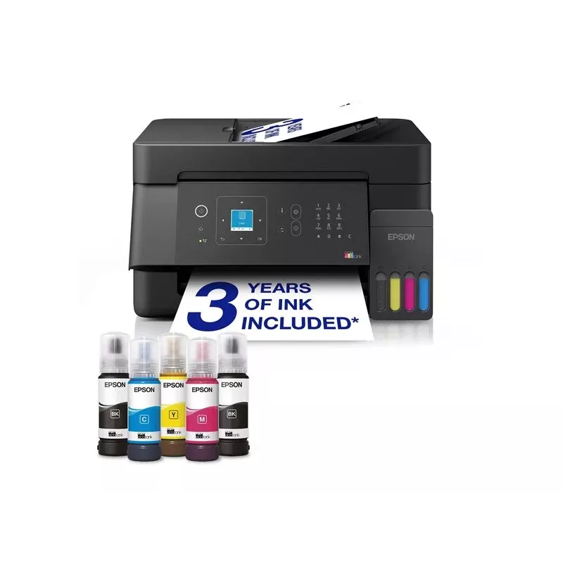 Epson L5390 Multifunktsionaalne tindipaagiga printer - Värviline - A4 - 33 lk/min - Faks - Wi-Fi - LAN - ADF 30 lehte - Must