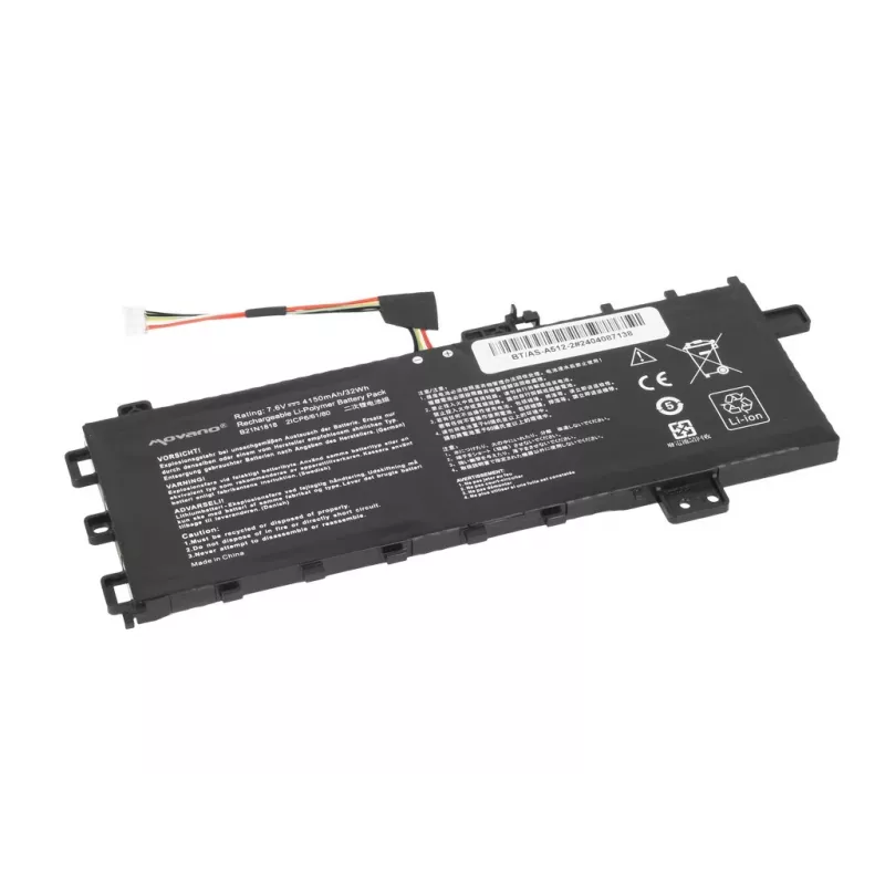 MITSU Aku B21N1818 Asus Vivobook 15 A512 R512 X512 jaoks - 4150 mAh (32 Wh)