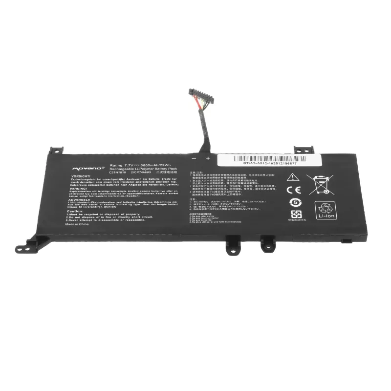 MITSU Aku B21N1818-2 Asus X512FA X512UF X509FB X509FA X509FJ X509 jaoks - 3800 mAh (29 Wh)