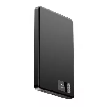 GEMBIRD PB05-WPC15M-LCD-01 Traadita magnetiline akupank 5000mAh 15W LCD must