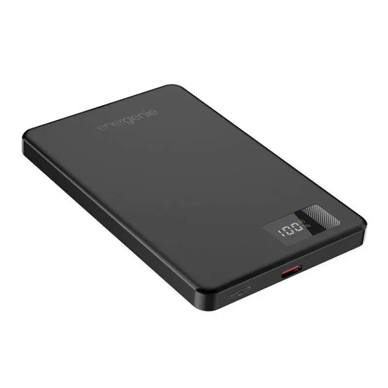 GEMBIRD PB05-WPC15M-LCD-01 Traadita magnetiline akupank 5000mAh 15W LCD must