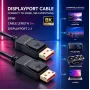 Qoltec DisplayPort v2.1 kaabel isane-isane 8K 54G 5m must