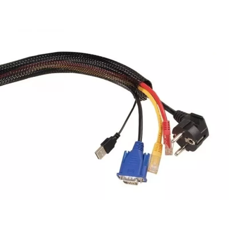 MACLEAN Kaablikorraldaja 1.8m 85mm MCTV-675 Must
