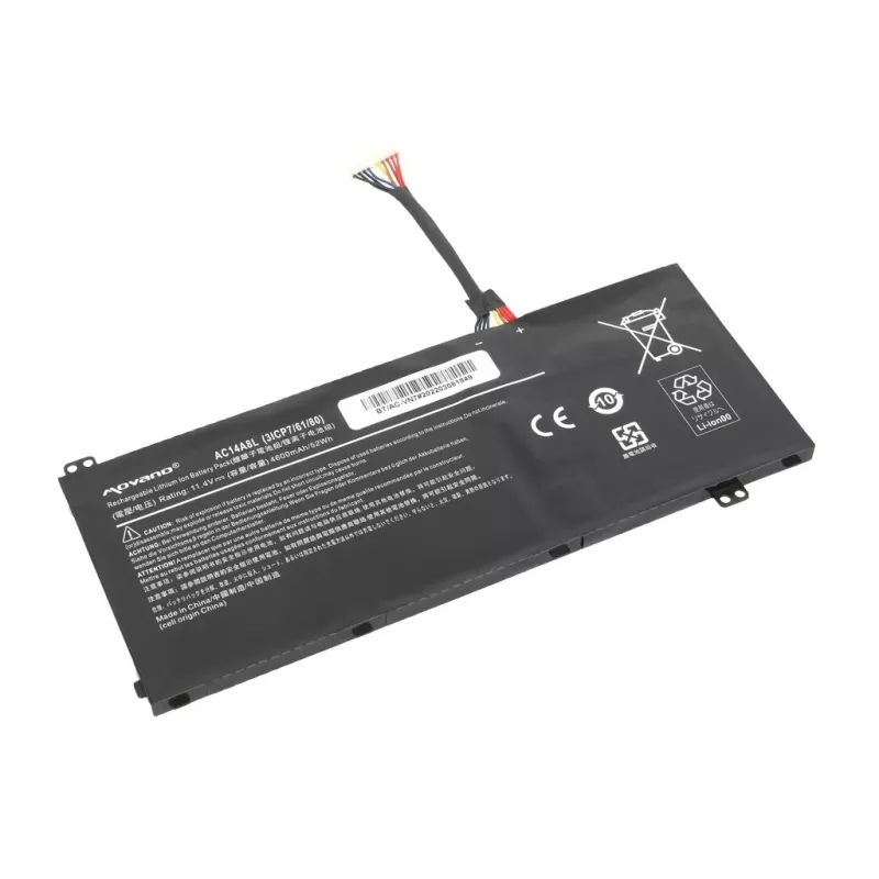 MOVANO Aku AC14A8L AC15B7L Acer VN7 Nitro V15 V17 jaoks - 4600 mAh (52 Wh)