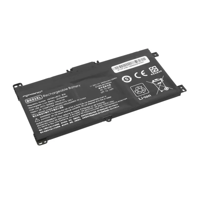 MOVANO Aku BK03XL HP Pavilion x360 14-BA jaoks - 3400 mAh (39 Wh)