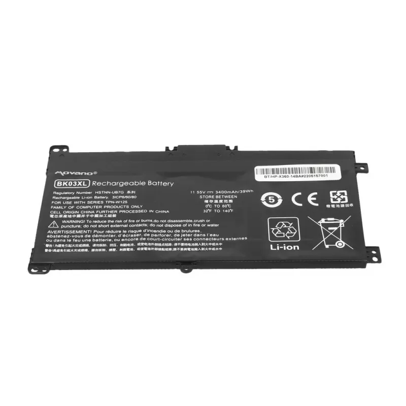 MOVANO Aku BK03XL HP Pavilion x360 14-BA jaoks - 3400 mAh (39 Wh)
