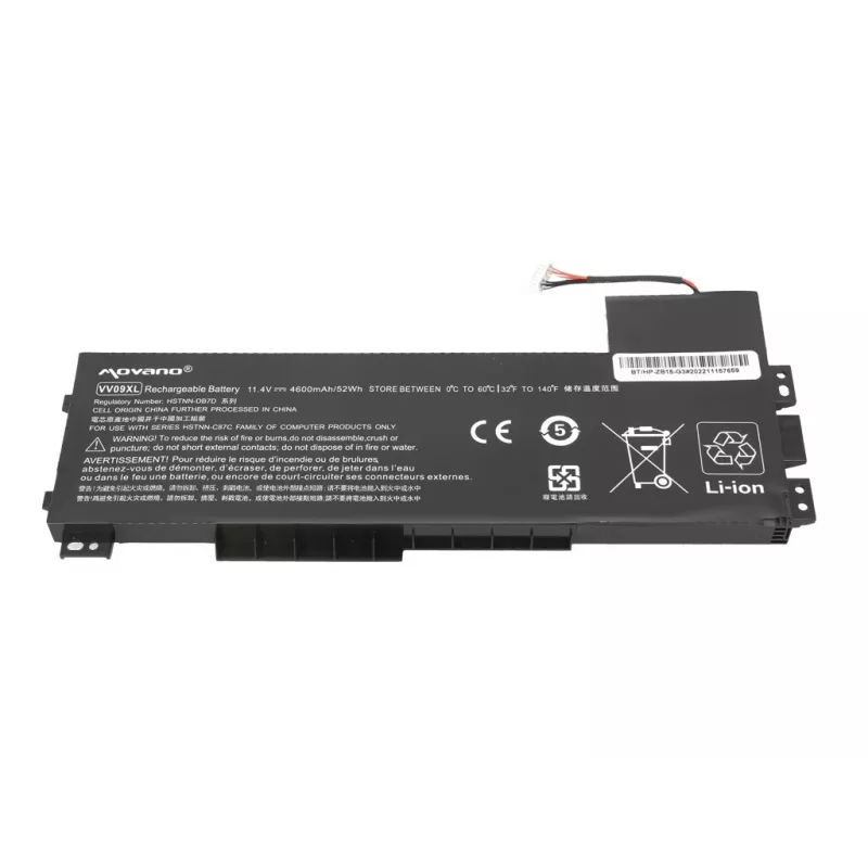 MOVANO Aku VV09XL 808452-001 HP ZBook 15 G3 G4 jaoks - 4600 mAh (52 Wh)