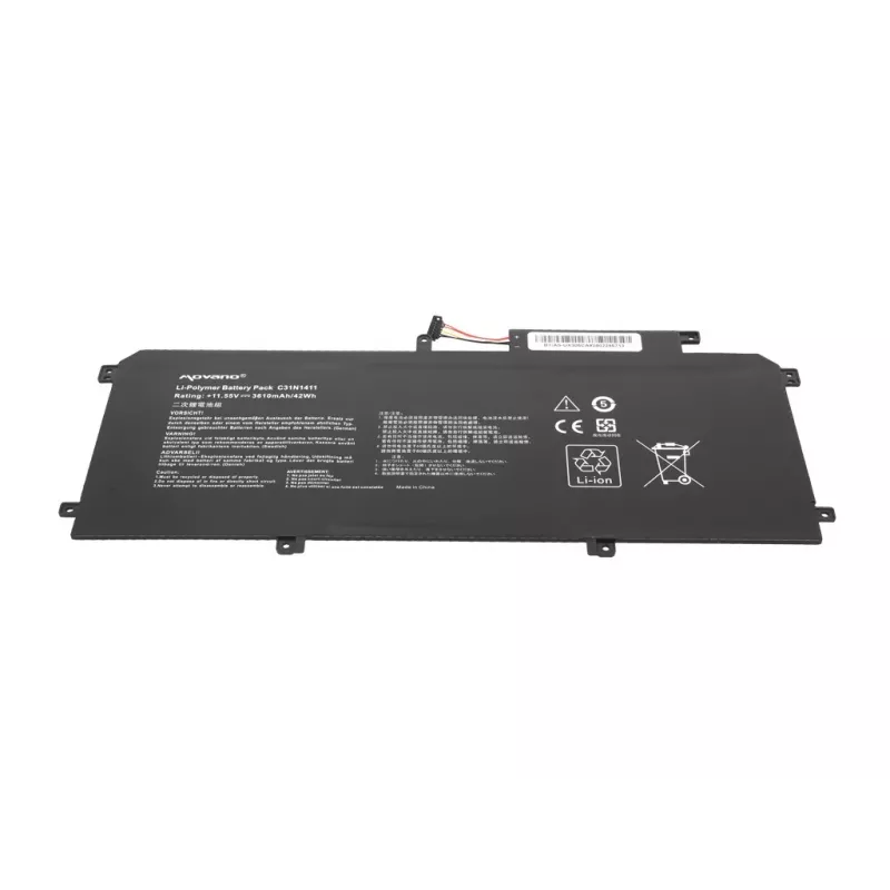 MOVANO Aku C31N1411 Asus Zenbook UX305 U305F U305FA UX305CA UX305FA jaoks - 3610 mAh (42 Wh)