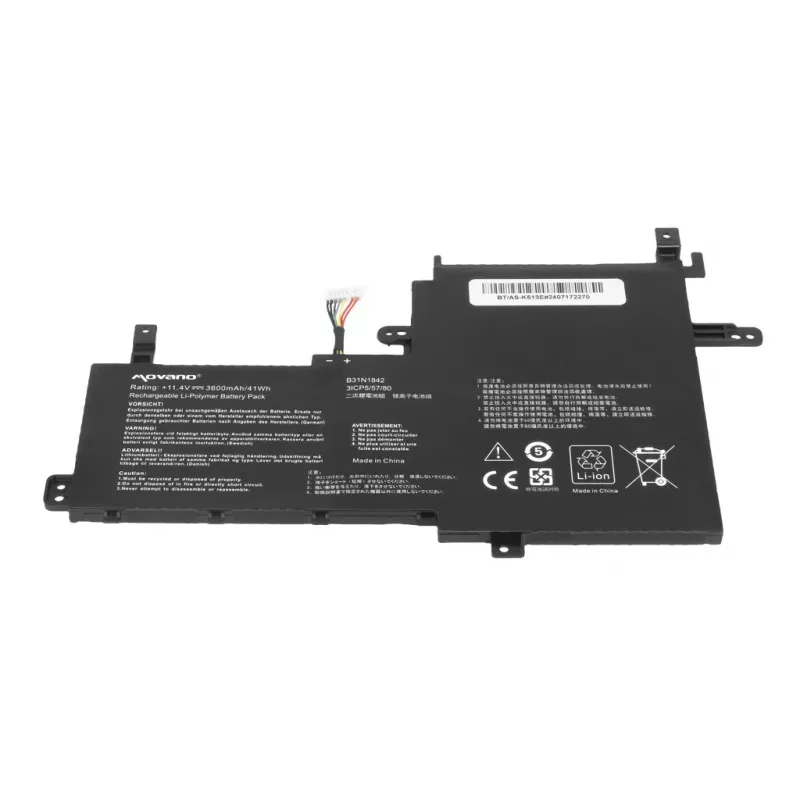 MITSU Aku B31N1842 Asus Vivobook K513E M513I S513E V531FA X531F jaoks - 3600 mAh (41 Wh)