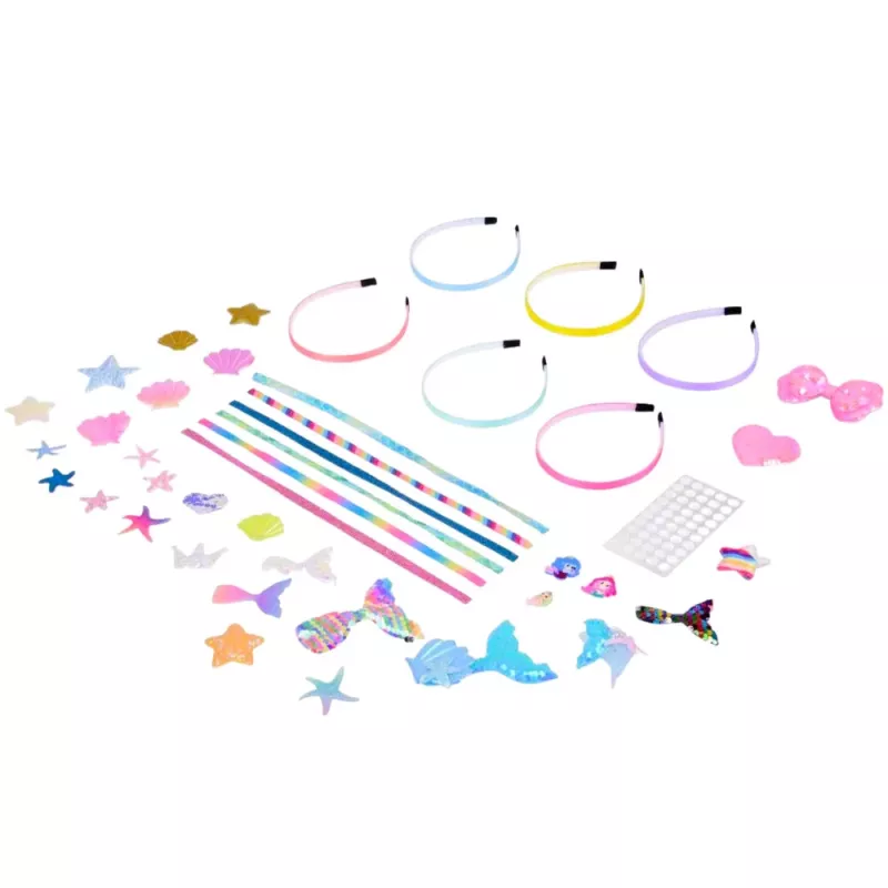 LEAN TOYS DIY Loomingukomplekt merekarbi ja merineitsi juuksepaelte valmistamiseks
