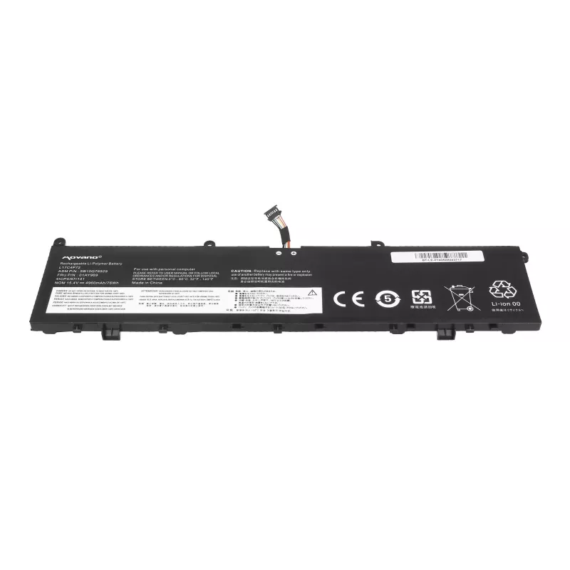 MOVANO Aku L17C4P72 L17M4P72 Lenovo ThinkPad P1 X1 Extreme 1st 2nd Gen 01AY969 jaoks - 4960 mAh (76 Wh)