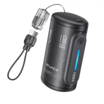 AWEI WP-117 Power Bank 10000mAh 22.5W 3C2xUSB-C Must