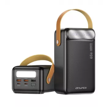 AWEI PA-82 Power Bank 60000mAh 65W PD 2xUSB-A/USB-C Must