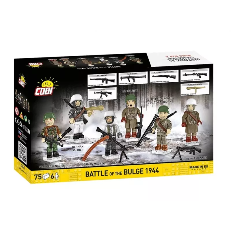 COBI Small Army Battle of the Bulge 1944 ehitusklotside komplekt, 75 tükki, 1 USA sõdurikuju