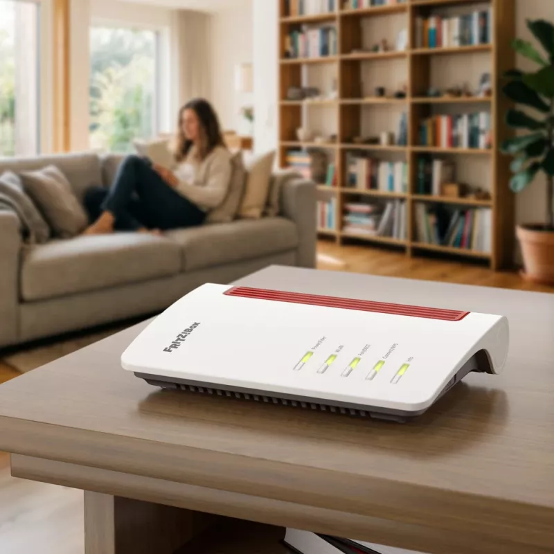 FRITZ! Box 5630 Valge Dual-Band Wi-Fi 6 DSL/VDSL ruuter koos DECT alusega, Gigabit Ethernet, USB 2.0, SFP pesa