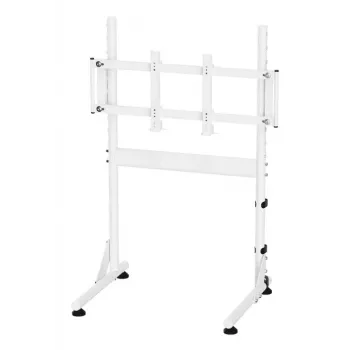 Oplite Nitrokart Monitori Alus V2 Valge - Terasest Tõstuk Integreeritud Kaablihaldusega, 15kg Kandevõime