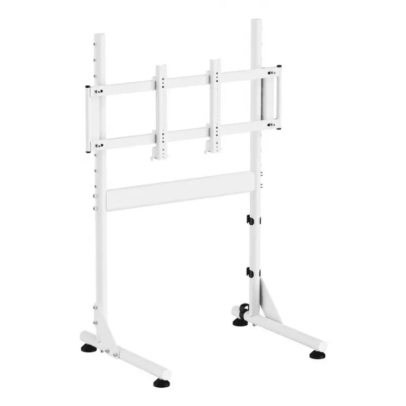 Oplite Nitrokart Monitori Alus V2 Valge - Terasest Tõstuk Integreeritud Kaablihaldusega, 15kg Kandevõime