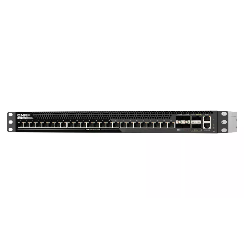 QNAP QSW-M7230-2X4F24T 30-pordiline mitme gigabiti haldatav lüliti, 2x100GbE QSFP28, 4x25GbE SFP28, 24x10GbE RJ45, Layer 3 Lite