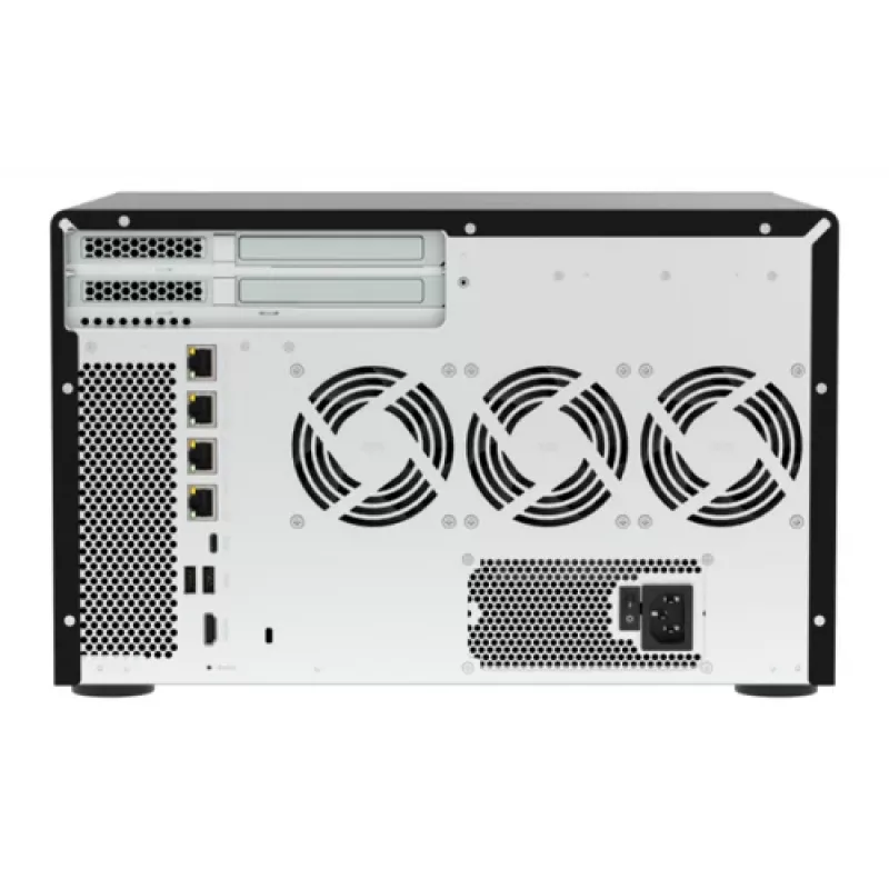 QNAP TVS-h1277AX-R5-16G 12-kohaline QuTS hero NAS, AMD EPYC 7232P 8-tuumaline, 64GB DDR4 ECC, 2x25GbE SFP28, 2x2.5GbE, 12x U.2 NVMe/SATA SSD pesa
