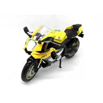 PULIO mootorratas MSZ 1/12 Yamaha YZF-R1 kollane diecast-mudel