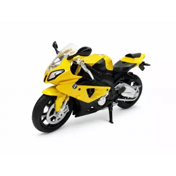 PULIO mootorratas MSZ 1/12 BMW S1000 RR kollane diecast-mudel