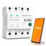 Qoltec kolmefaasiline 63A nutikas Wi-Fi kaitselüliti 4P (3P+N) DIN-liist | Taimer | Tuya | Smart Life | Amazon Alexa