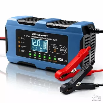 Qoltec 52668 Intelligentne akulaadija 12V 10A remondifunktsiooniga AGM GEL LiFePO4 jaoks
