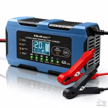 Qoltec 52669 Intelligentne akulaadija 12V 6A remondifunktsiooniga AGM GEL LiFePO4 jaoks