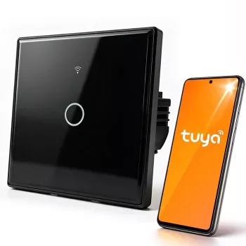 Qoltec Smart Touch valguslüliti 1-kohaline Wi-Fi taimer Tuya valge