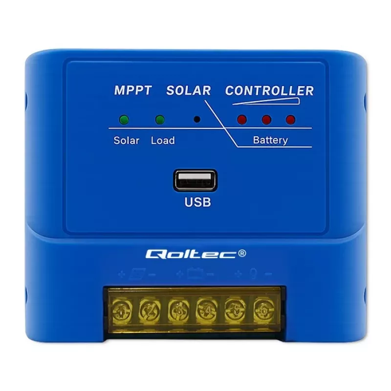 QOLTEC MPPT 15A päikeselaadimiskontroller 12V/24V LiFePO4, Geel, AGM, Flooded, Sealed Lead-Acid jaoks LCD ja RS485-ga
