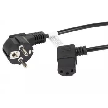 LANBERG CA-C13C-12CC-0030-BK 3m nurk-Schuko to IEC C13 toitejuhe, H05VV-F 3G1.0, VDE, must
