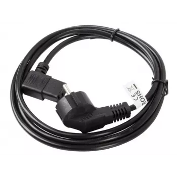 LANBERG CA-C13C-12CC-0030-BK 3m nurk-Schuko to IEC C13 toitejuhe, H05VV-F 3G1.0, VDE, must