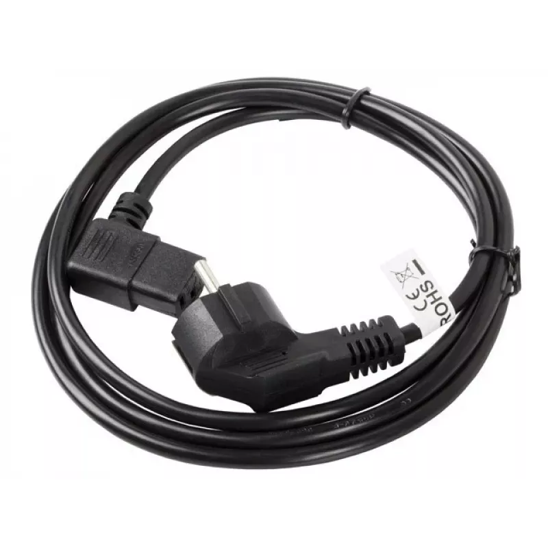 LANBERG CA-C13C-12CC-0030-BK 3m nurk-Schuko to IEC C13 toitejuhe, H05VV-F 3G1.0, VDE, must