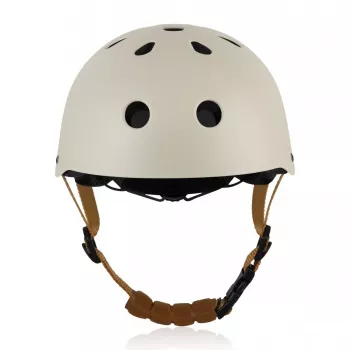 Lionelo LO-HELMET Beige Sand jalgrattakiiver – In-Mold PC kest, 24 õhutusava, Headlock-nupp, CE EN 1078, suurus L 58-61 cm